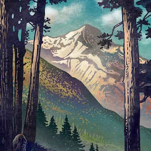 Pacific Northwest- 13&quot; x 19&quot; signed print- Mystery Travel Bureau series