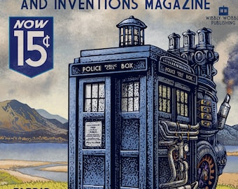 TARDIS Prototype- Modern Machines and Inventions 11 x 14 signed print