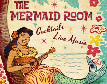 Mermaid Room Matchbook Art Print
