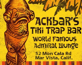 Ackbar's Tiki Trap Matchbook Art Print