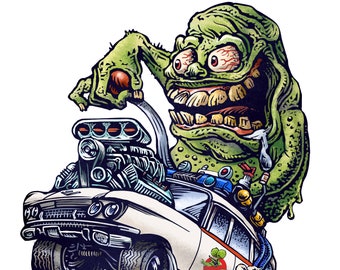 Ecto Dragster signed 8" x 10" print