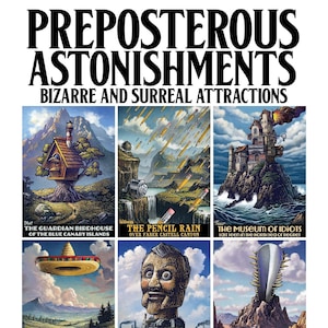 Étonnements absurdes - Lot de six cartes postales 5 x 7