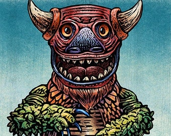 Giggleghoul 11 X14 Japanese Monster Art Print- Kaiju Wall Decor - Etsy
