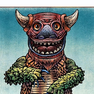 Giggleghoul 11 x14 Japanese Monster Art Print- Kaiju Wall Decor
