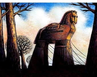 The Trojan Horse- 8" x 10" Art Print