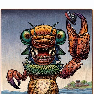 Cacklecrab 11 x14 signed Japanese monster print