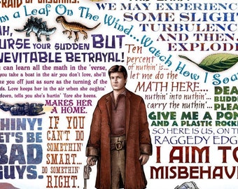 I Aim to Misbehave- Firefly tribute print- 11 x14 signed print