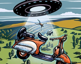 Vespa Abduction 8 x 10 signed print