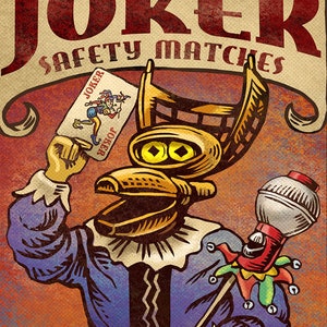 MST3K Joker Matchbox Art- 5&quot; x 7&quot; matted signed print