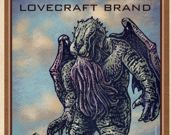 Lovecraft Call of Cthulhu Brand Matches-  Matted 5" x 7" signed print