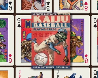 Kaiju Baseball Playing Cards