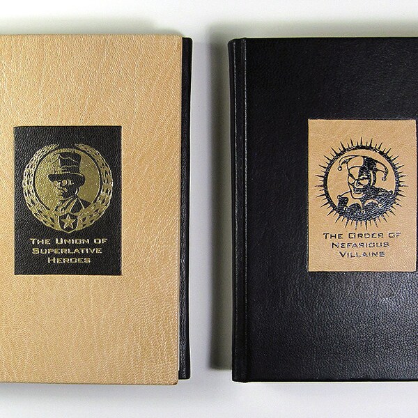 Superlative Heroes and Nefarious Villains- Limited Edition Leather Hand Bound Book- Artist's Proof