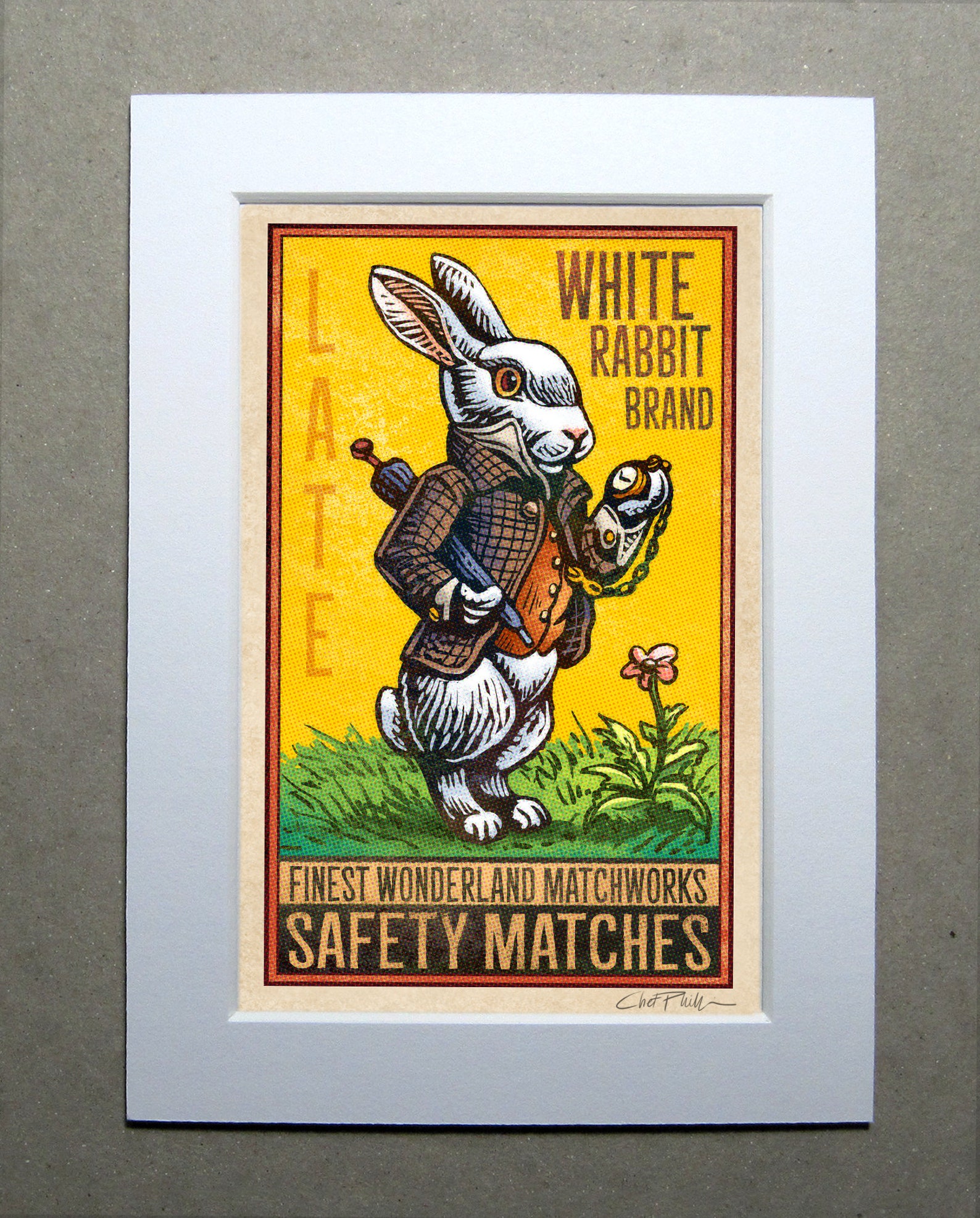 White Rabbit Matchbox Art- 5