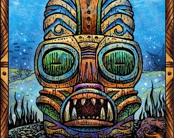 Piranha Tiki signed 8 x 10 print