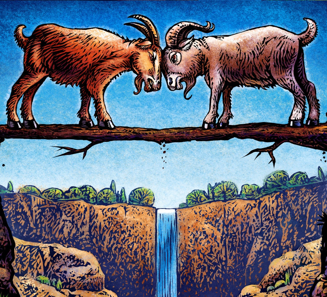 The Two Goats 8 X 10 Signed Print - Etsy