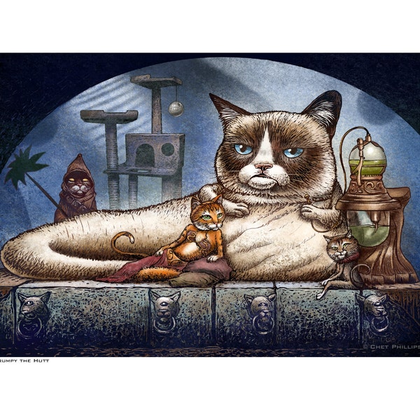 Grumpy the Hutt-  11 x14 signed print