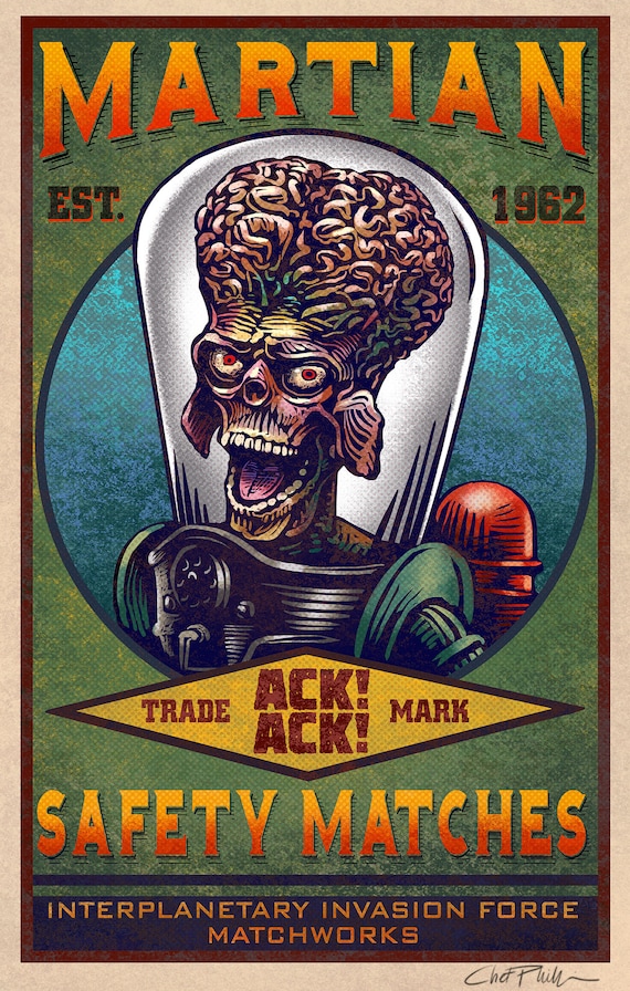 Mars Attacks Matchbox Art- 5