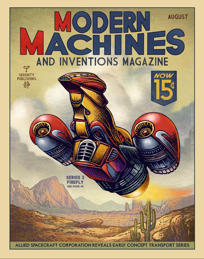 Firefly Series 3- Modern Machines and Inventions 11 X 14 Signed Print ...