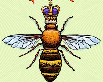 Queen Bee- 8" x 10" Bee Wall Decor
