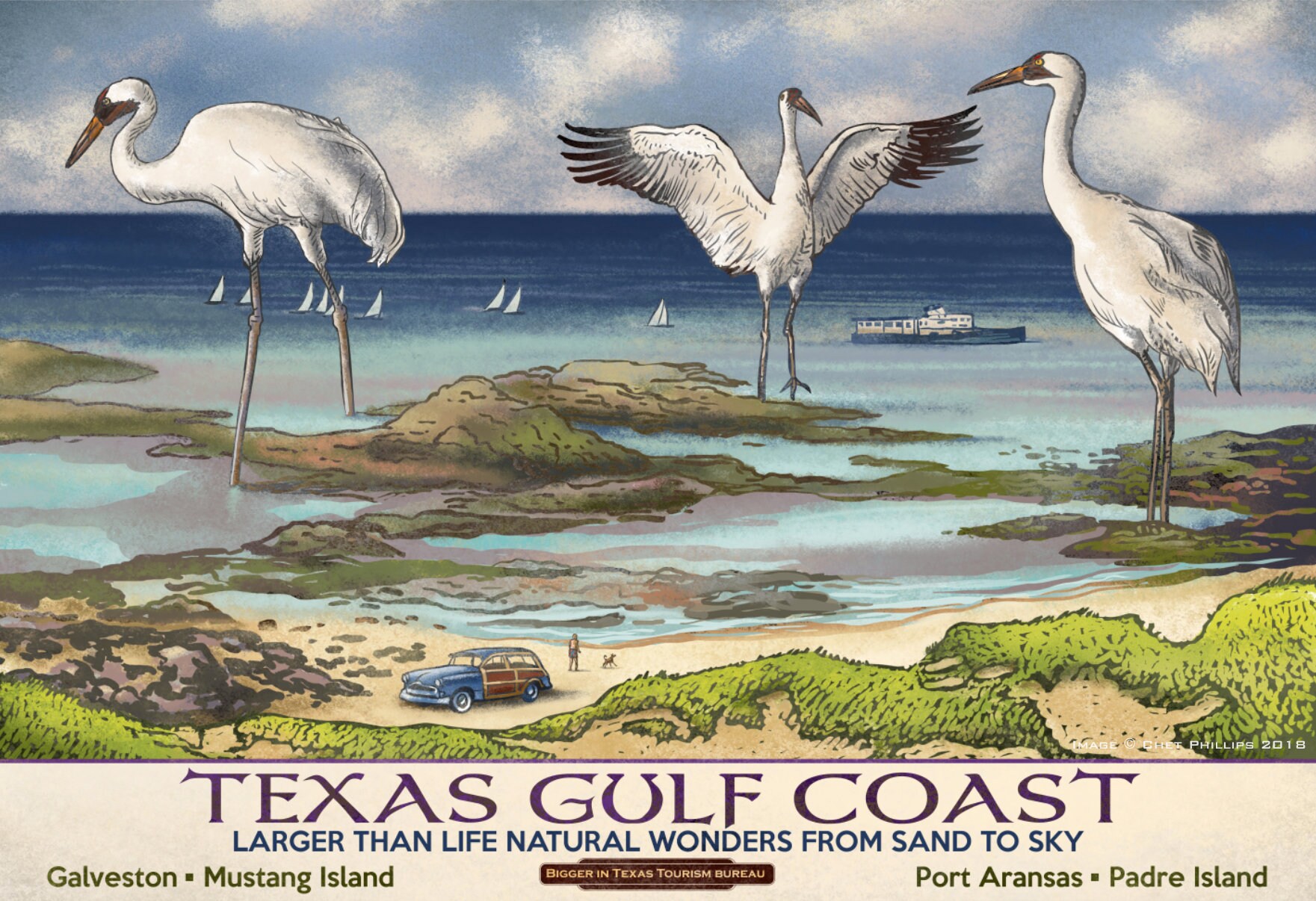 Texas Gulf Coast Fantasy Texas Travel Poster - Etsy Texas Gulf Coast Fantasy Texas Travel Poster - Etsy