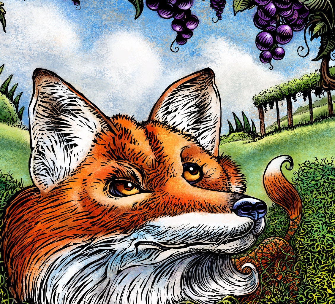 The Fox and the Grapes 8 X 10 Signed Print - Etsy