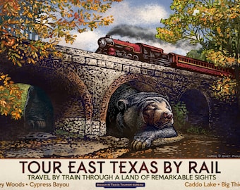 East Texas Train Tours - Fantasy Texas Travel Poster