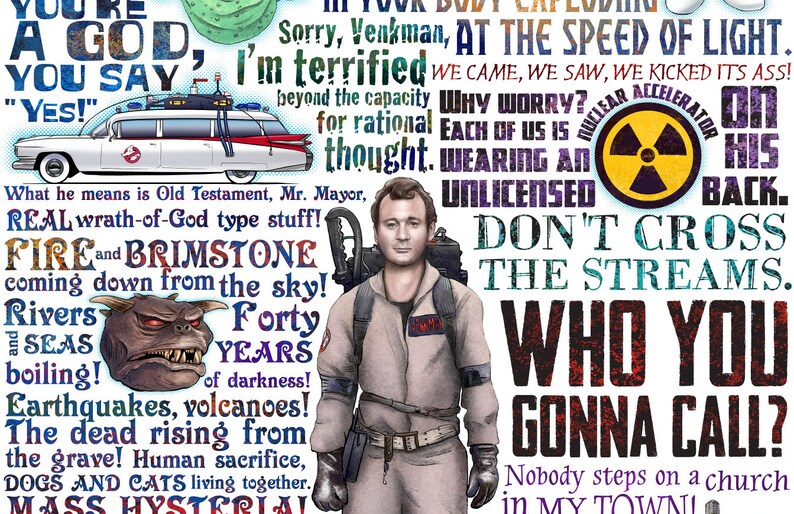 Who You Gonna Call Ghostbusters tribute signed print | Etsy