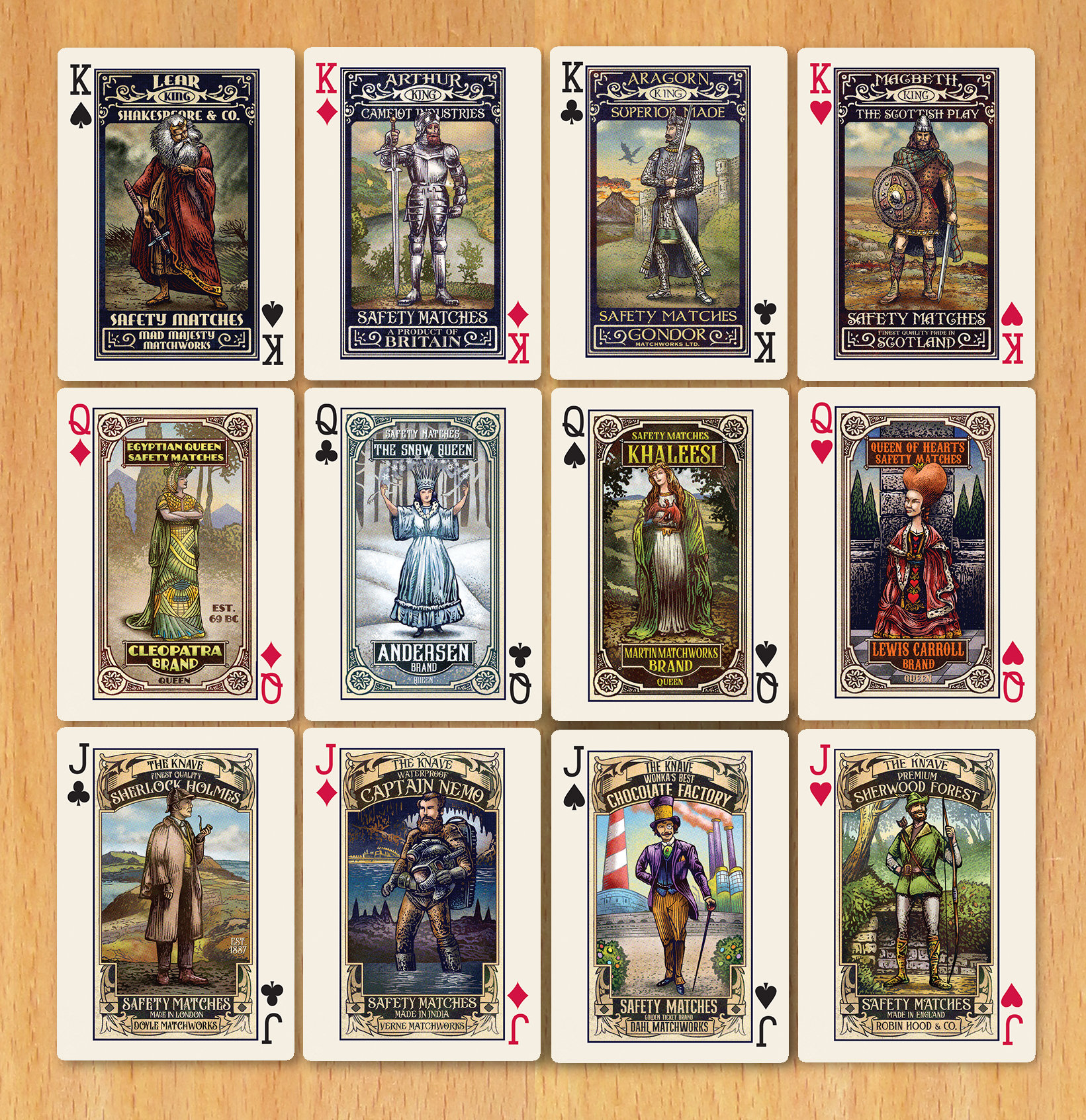 Biblioluminous Playing Card Deck - Etsy