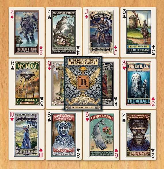 Biblioluminous Playing Card Deck - Etsy