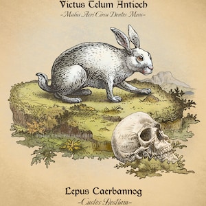 Killer Rabbit Study-Unnatural History series 8&quot; x 10&quot; print