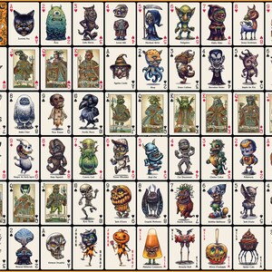 All Hallows' Eve Creepy Creatures Playing Card Deck image 4