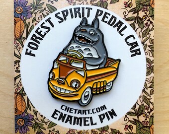 Forest Spirit Pedal Car Enamel Pin