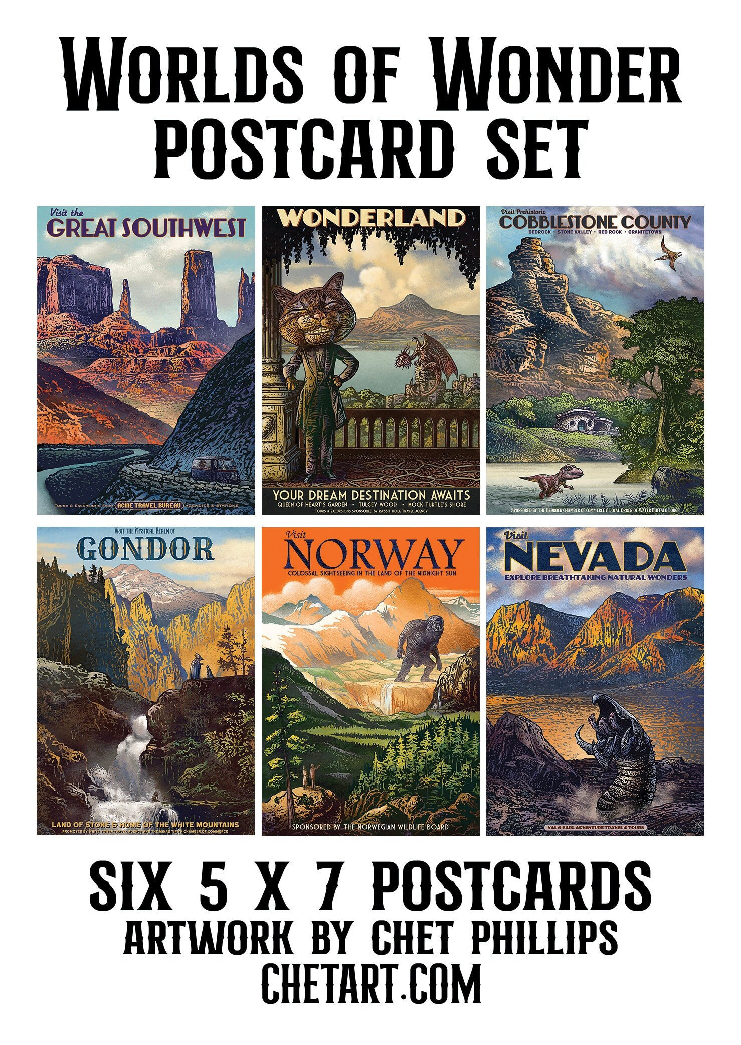 Set of 12 Vintage Travel Postcards Retro Post Cards Vintage Travel Ads 4 X  6 or 10 X 15 Cm 5 X 7 or 12.5 X 17.5 Cm 