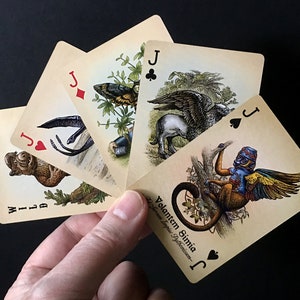 Unnatural History Playing Cards Plastic Coated Poker Deck 4 suits, 2 Jokers and 4 Wild Cards image 7