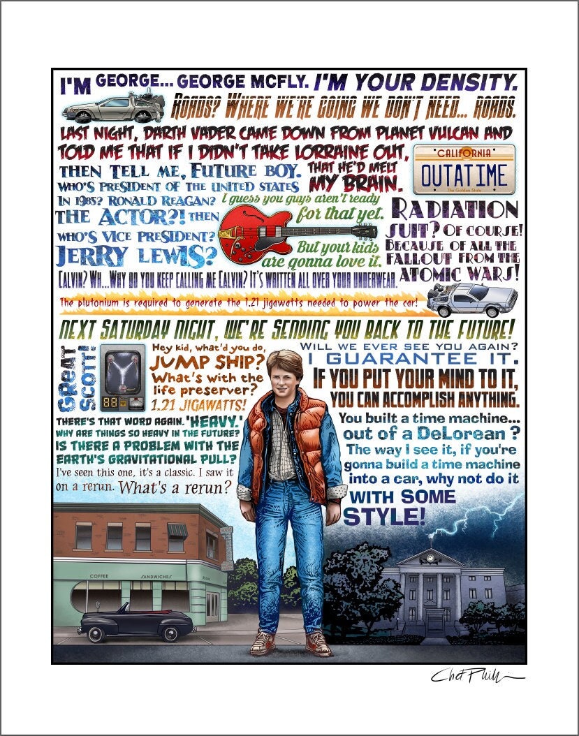 I'm Your Density Back to the Future Tribute Print Signed Print - Etsy