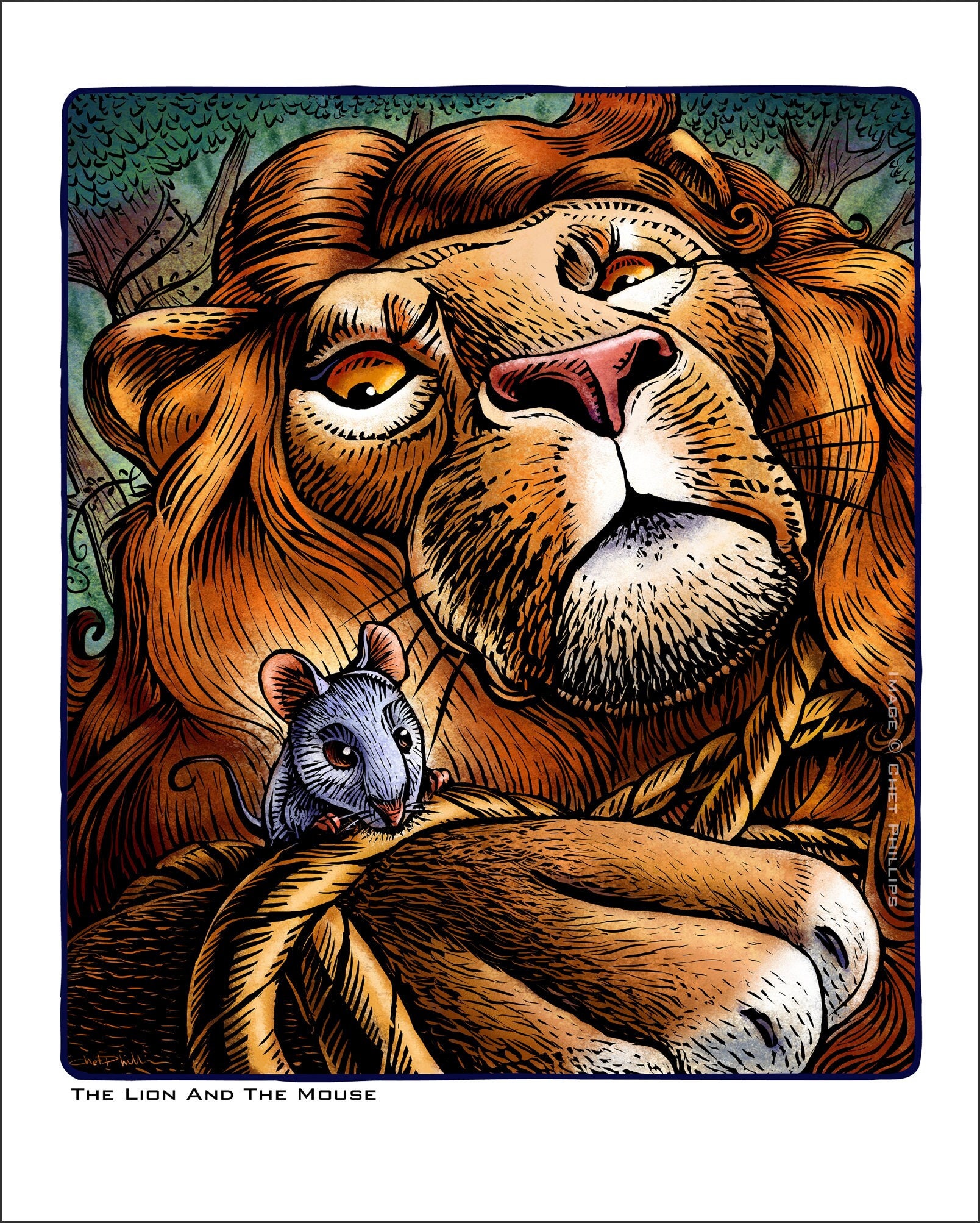 the　and　X　Mouse　Signed　Print　Online　in　India　Etsy　Buy　Lion　The　10