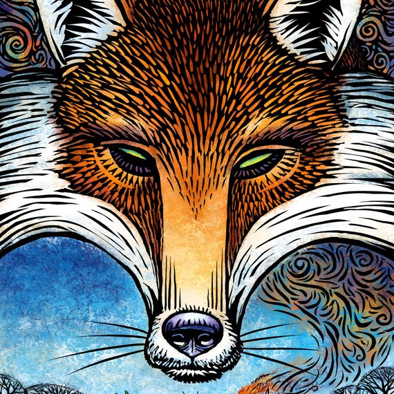 Trickster Fox 8 X 10 Signed Print - Etsy