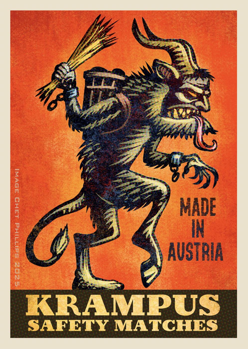 Krampus Matches Made in Austria 5 X 7 Matchbox Art Print - Etsy