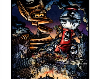 MST3K Attacks 8" x 10" Mystery Science Theater 3000 Art Print