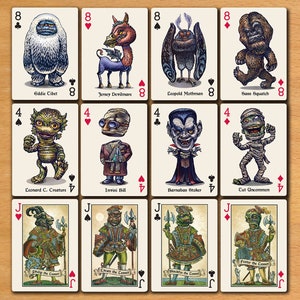 All Hallows' Eve Creepy Creatures Playing Card Deck image 5