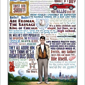 Life Moves Pretty Fast- Ferris Bueller&#39;s Day Off tribute- signed print