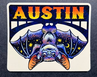 Austin Bat vinyl sticker