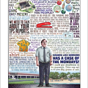 Case of the Mondays- Office Space tribute signed print