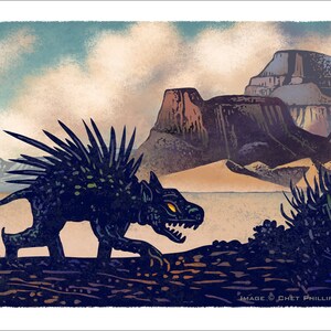 Chupacabra Country- 5 x 7 signed print
