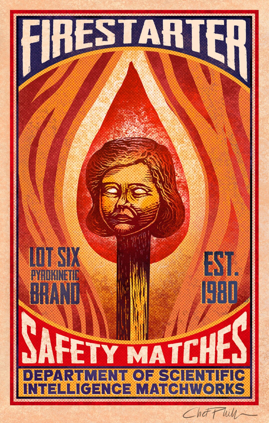 Firestarter Brand Matchbox Art 5 X 7 Matted Etsy