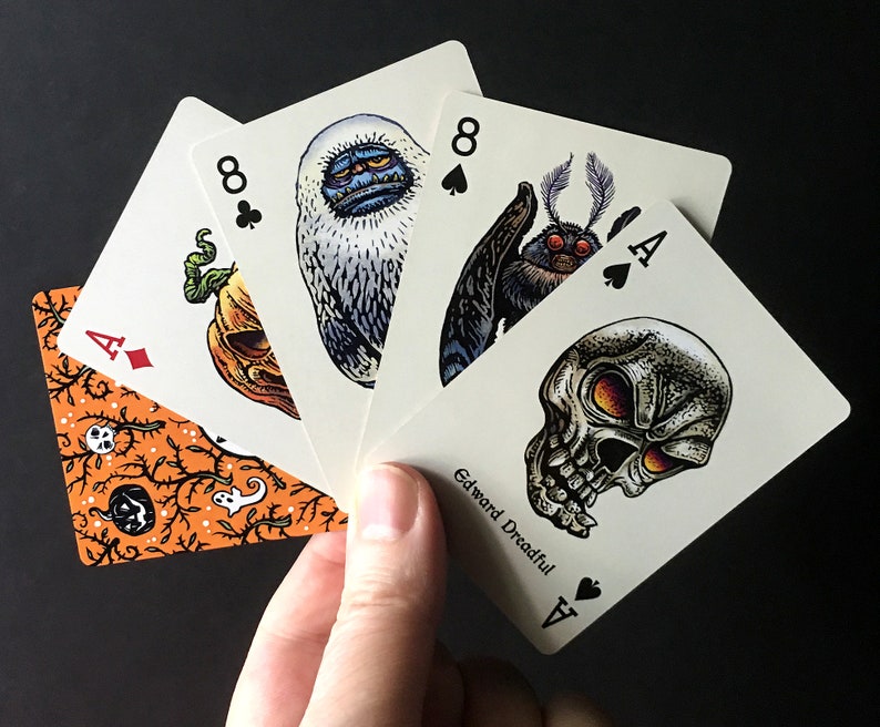 All Hallows' Eve Creepy Creatures Playing Card Deck image 6