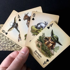 Unnatural History Playing Cards Plastic Coated Poker Deck 4 suits, 2 Jokers and 4 Wild Cards image 6