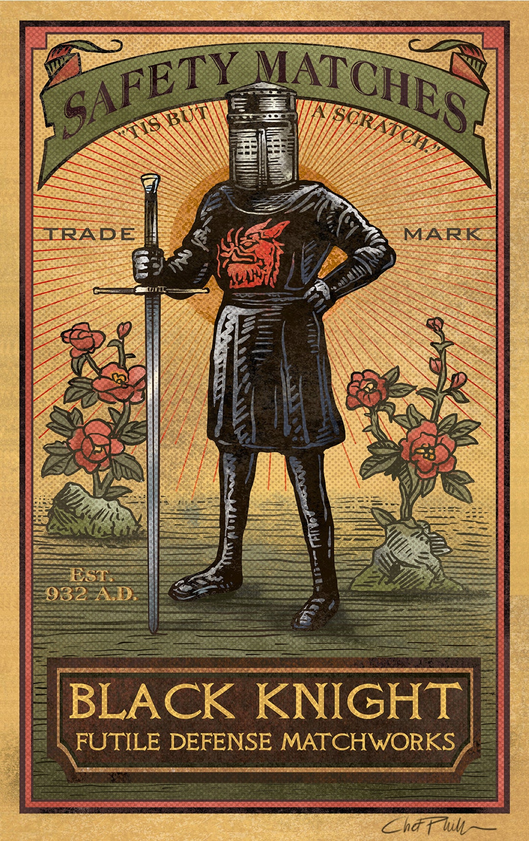 Black Knight Matchbox Art- 5