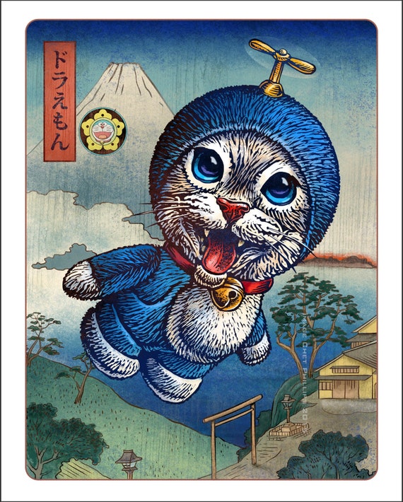 Time Traveler Doraemon 8 X 10 Signed Print Etsy Time Traveler Doraemon 8 X 10 Signed Print Etsy