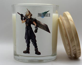 FF7 Gaming Candle - Final Fantasy 7 Cloud - Handmade Soy Wax Candle - CandleNerdery